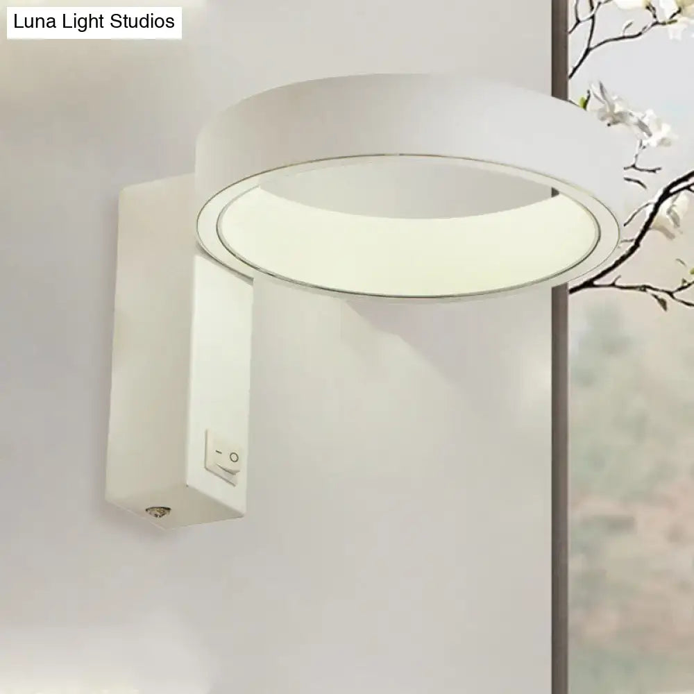 Modern white led wall sconce – living room direct wired light