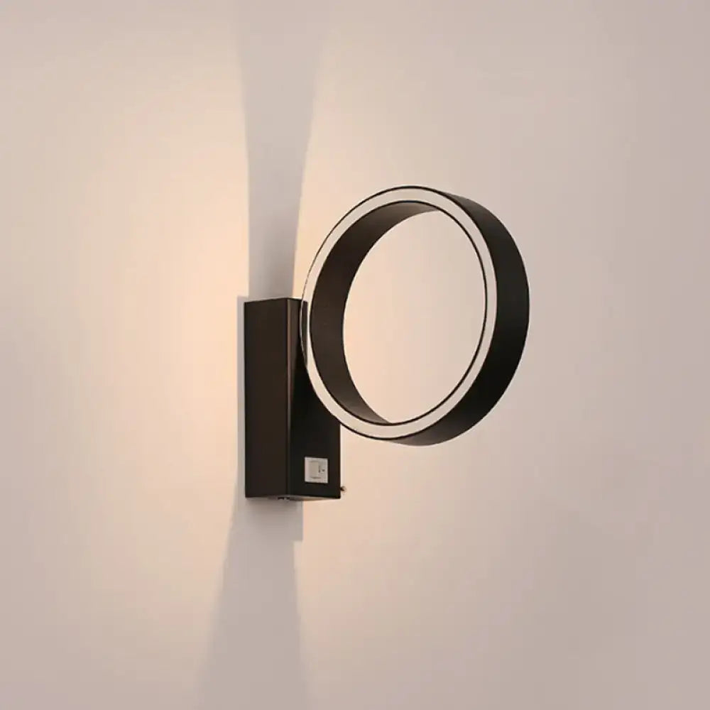 Modern white led wall sconce – living room direct wired light