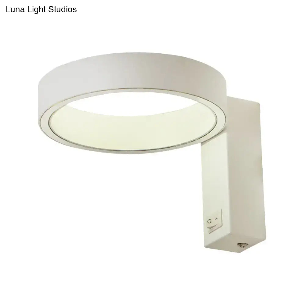 Modern white led wall sconce – living room direct wired light