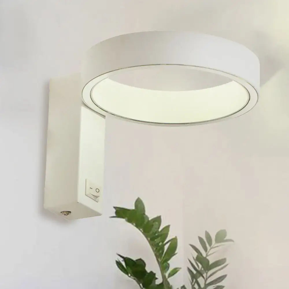 Modern white led wall sconce – living room direct wired light