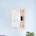 Modern white marble & black wall light bedroom bedside wall lamp