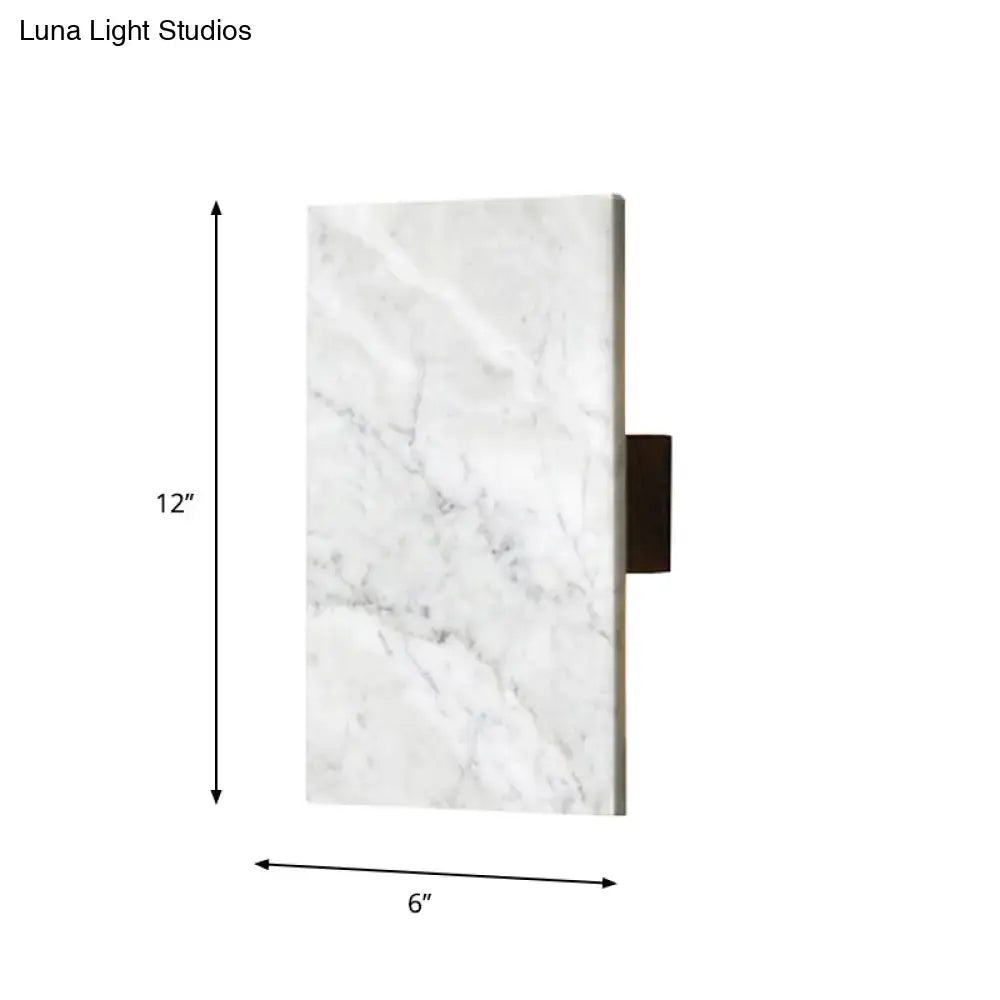 Modern white marble & black wall light bedroom bedside wall lamp