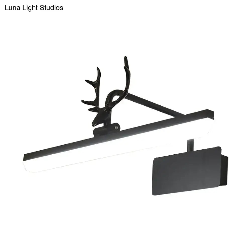 Modern white metal antler vanity wall lamp for bathroom