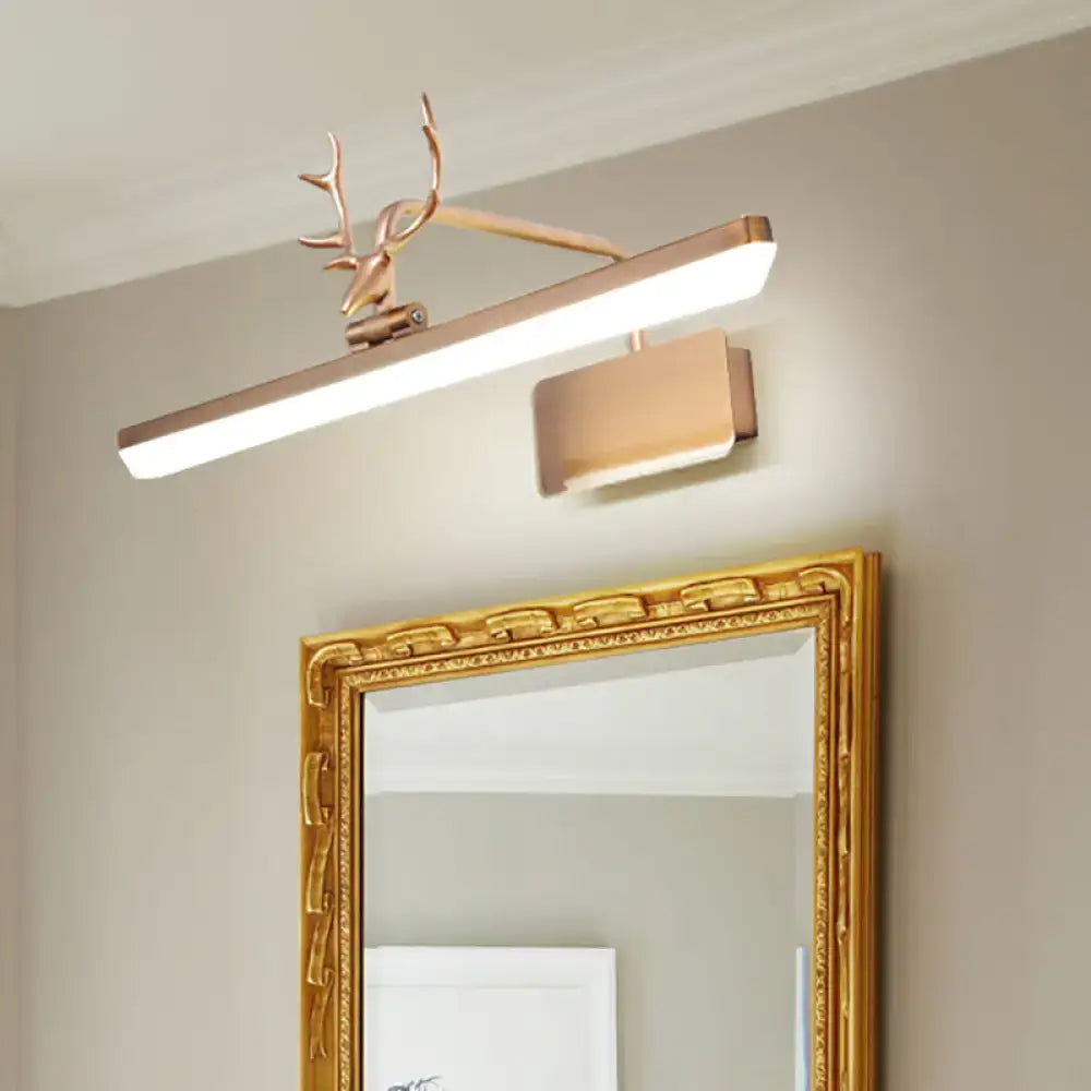 Modern white metal antler vanity wall lamp for bathroom