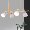 Modern white metal dome shade island chandelier – kitchen light