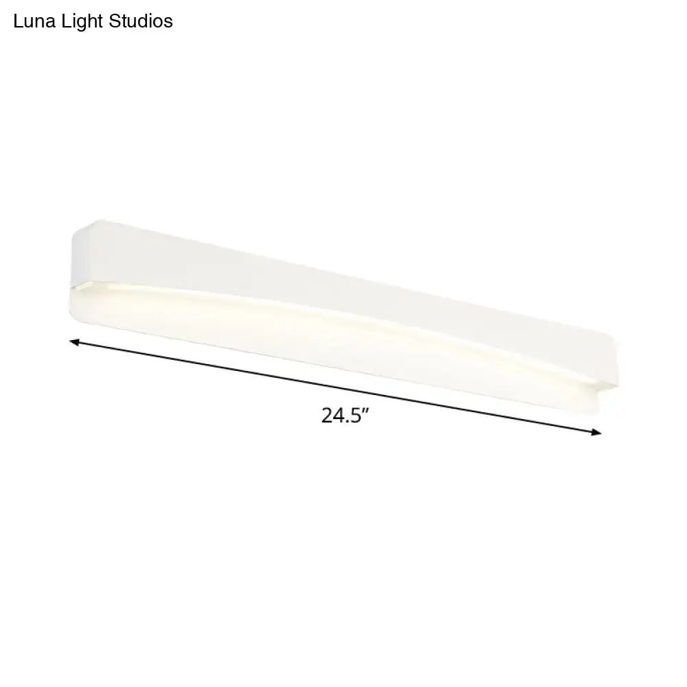 Modern white metal shade led wall sconce bathroom light