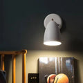 Modern white metal shade wall lighting bedroom reading lamp