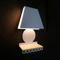 Modern white metal trapezoid wall sconce light for bedroom