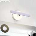 Modern white minimalist led wall light for bathroom natural warm light