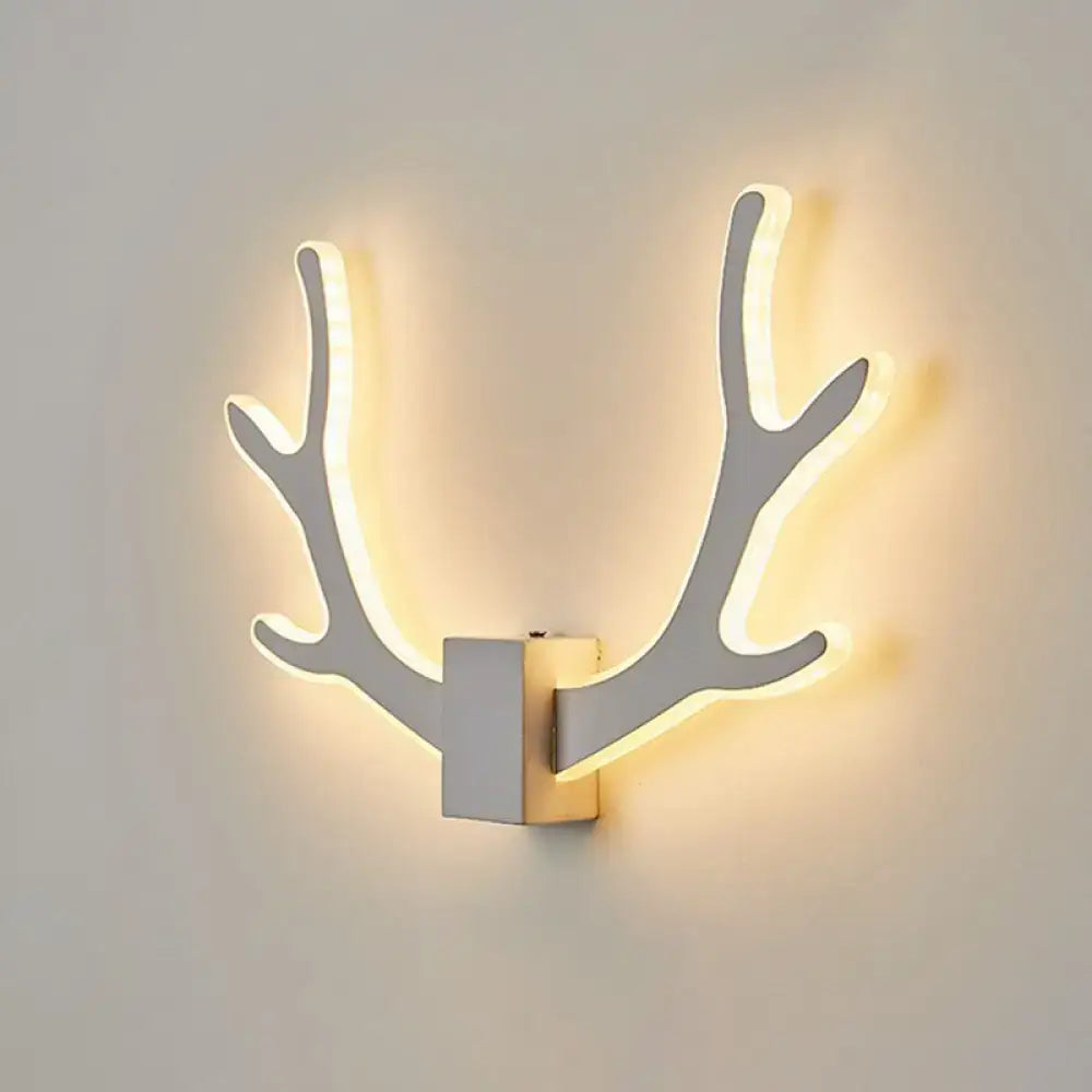 Modern white nordic led wall lamp bedroom shaded acrylic light 110v-120v