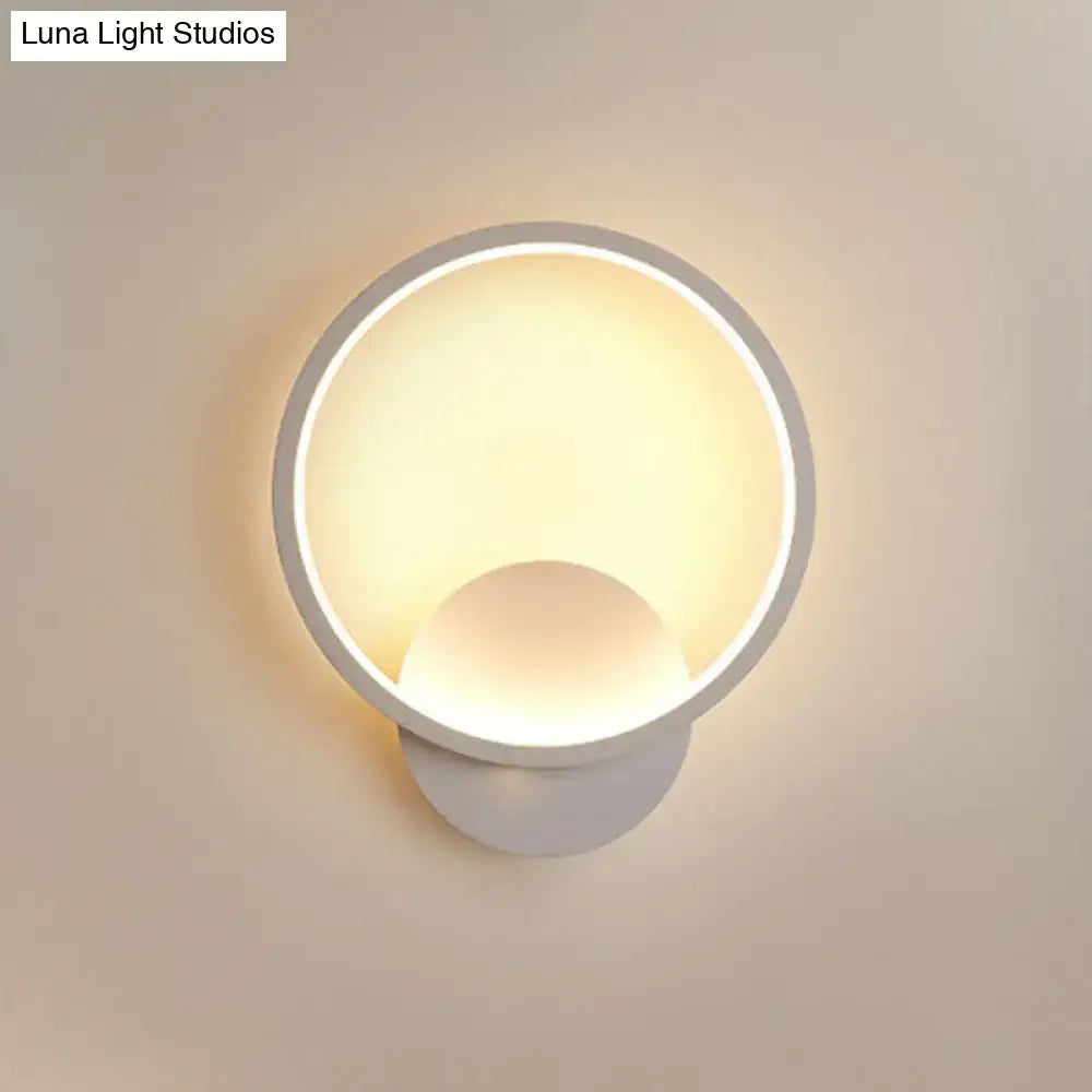 Modern white nordic led wall lamp bedroom shaded acrylic light 110v-120v