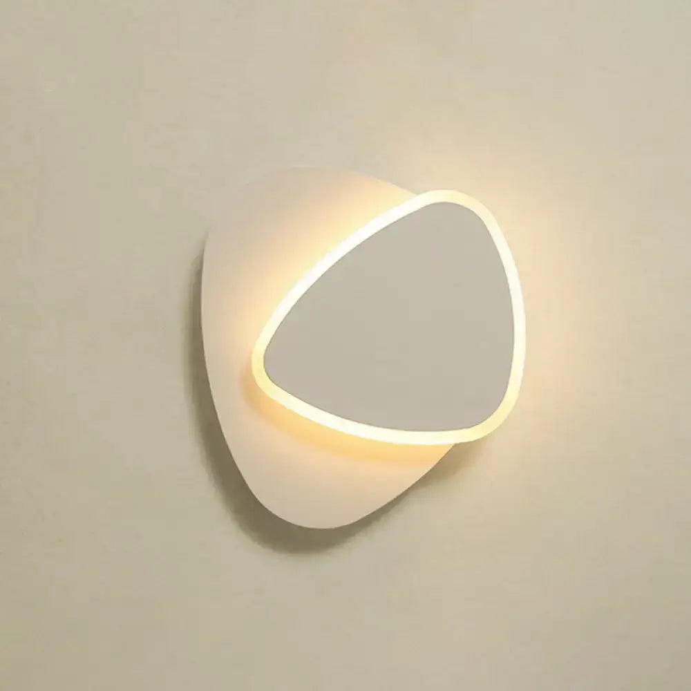 Modern white nordic led wall lamp bedroom shaded acrylic light 110v-120v