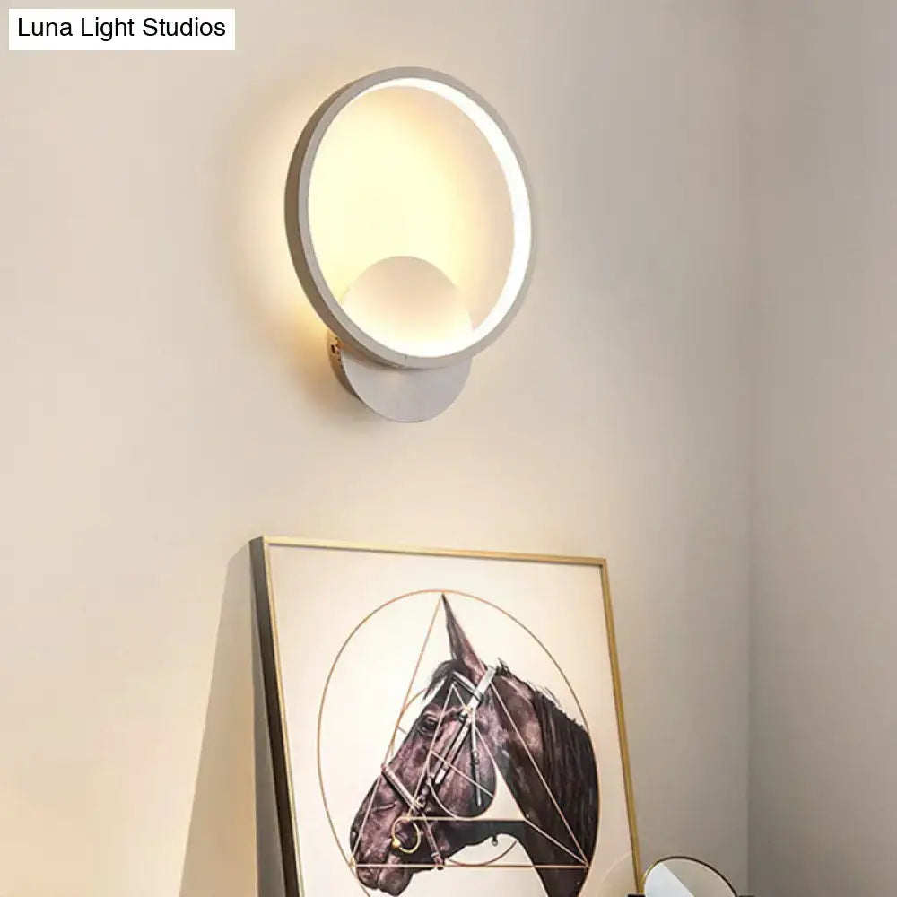 Modern white nordic led wall lamp bedroom shaded acrylic light 110v-120v