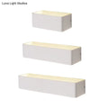Modern white rectangular wall lamp – bedroom warm white sconce