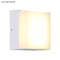 Modern white rectangular wall light warm white hallway direct wired