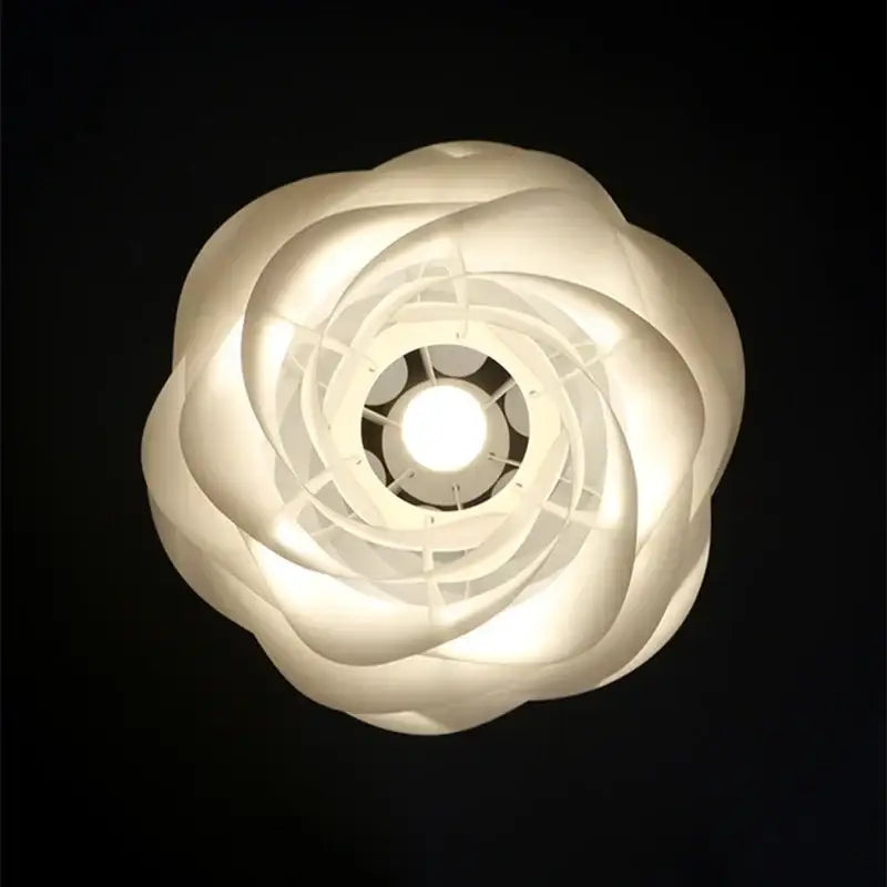 Modern white rose flower pendant lights for bedroom living room