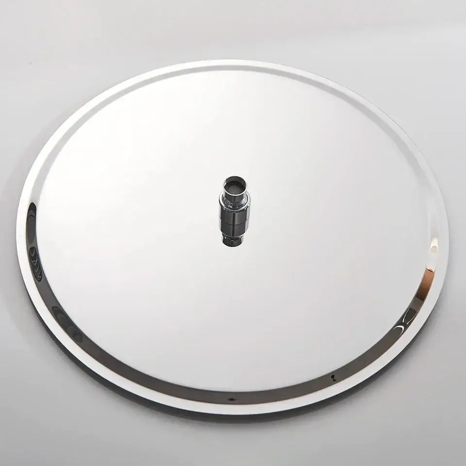 DecorBites™ 16" Round Rainfall Shower Head Stainless Steel Ultrathin Chrome Finish Showerhead