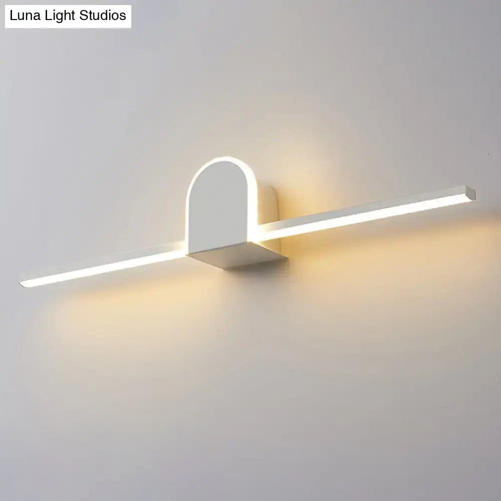 Modern white slim rod bath vanity led wall sconce 110v-240v