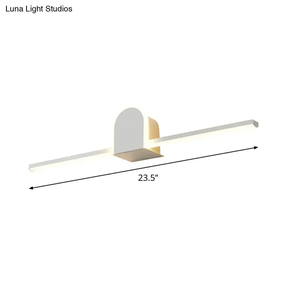 Modern white slim rod bath vanity led wall sconce 110v-240v