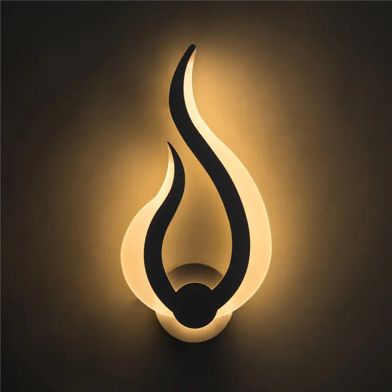 Modern white spiral led wall sconce 8 inch fixture corridor light