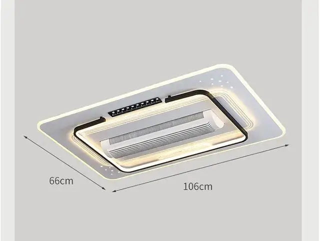 DecorBites™ Bladeless LED Ceiling Fan Light: Modern Invisible Fan Lamp for Bedroom & Living Room