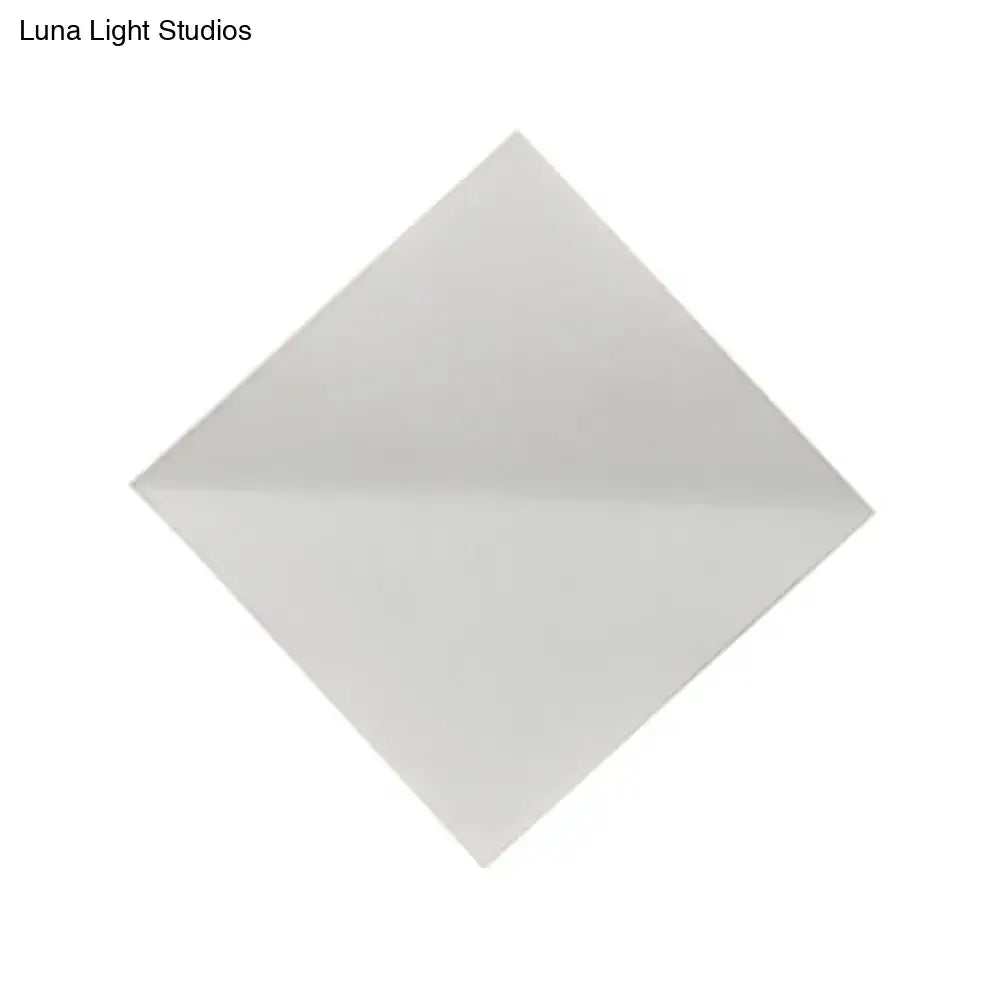 Modern white square wall sconce bedroom direct wired electric light
