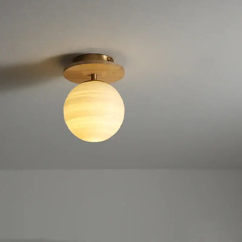 Modern white textured ceramic wood led ceiling light bedroom