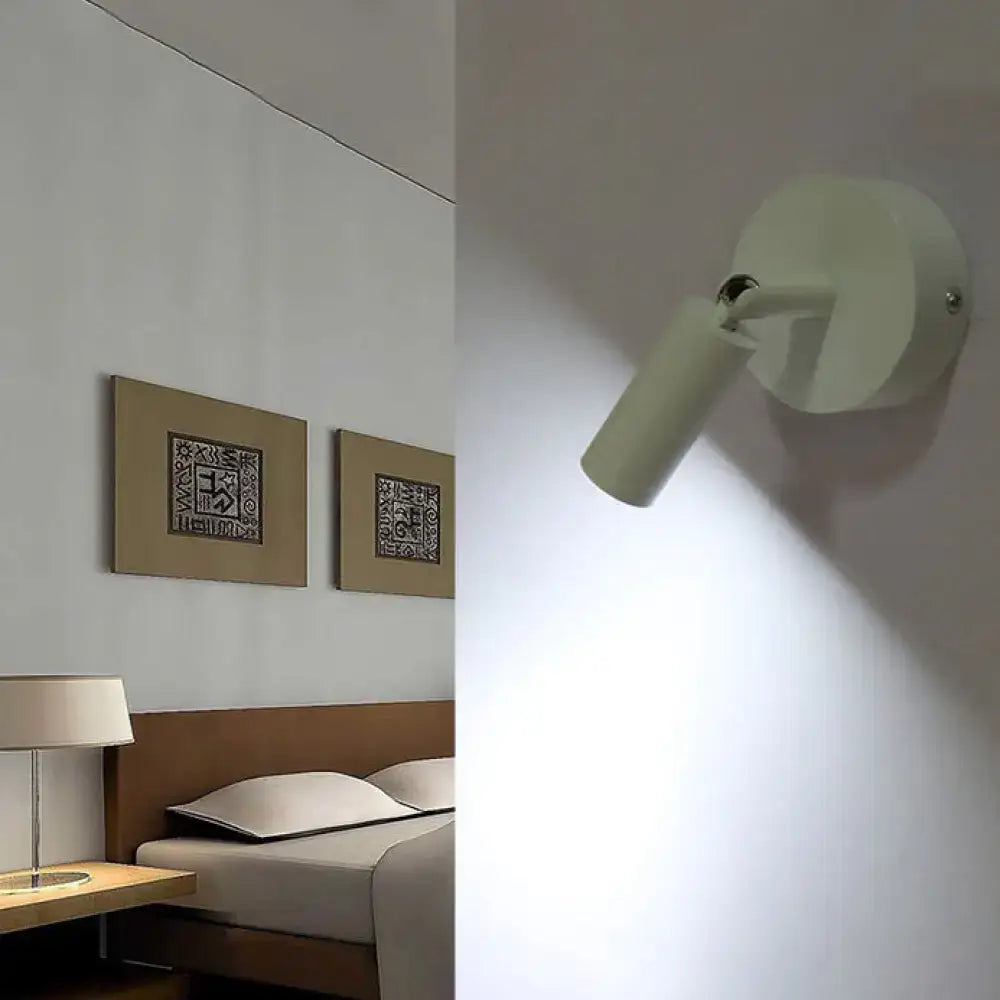 DecorBites™ Modern LED White Tube Wall Light - Switch, Metal Sconce Lighting in Warm/White Light