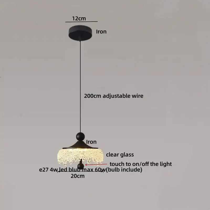 DecorBites™ Iceberg Acrylic Pendant Lights: Modern Nordic LED Hang Lamp for Home Decor