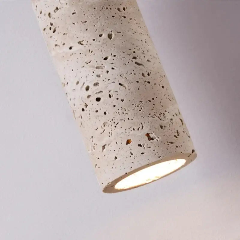 Modern wood and travertine led wall lamp bedroom sconce