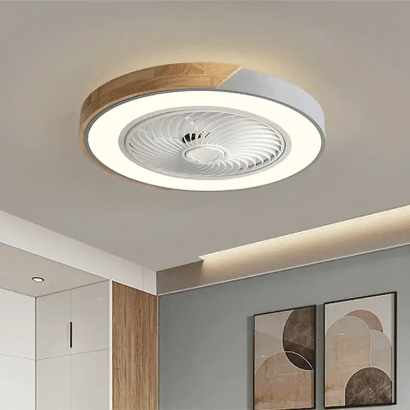 DecorBites™ 20" Wood Ceiling Fan with APP Remote Control & LED Light, Modern Living Bedroom Design