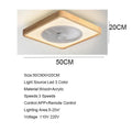 DecorBites™ 20" Wood Ceiling Fan with APP Remote Control & LED Light, Modern Living Bedroom Design