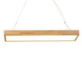 DecorBites™ Modern Style LED Wooden Island Ceiling Light Fixture - Wood Rectangle Design