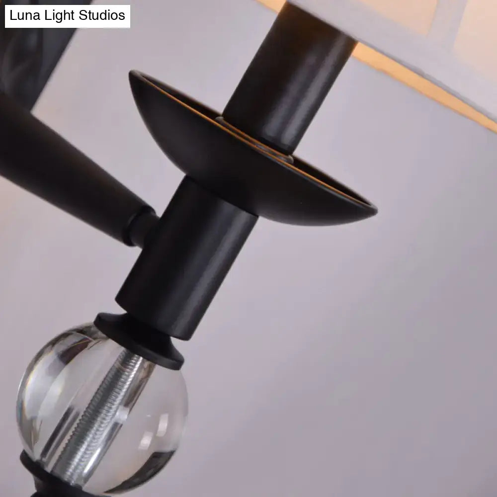 Modernist bell black and white wall light bedroom crystal sconce