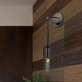 DecorBites™ Modernist Black LED Wall Sconce - Crystal Tube Light Fixture for Bedroom