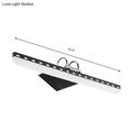 Modernist black & white led vanity light bathroom curved arm natural light