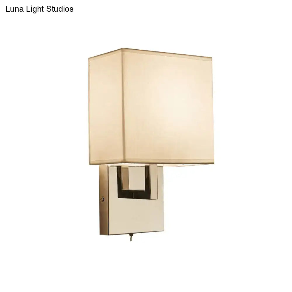 Modernist gold and beige sconce light fixture bedroom wall light