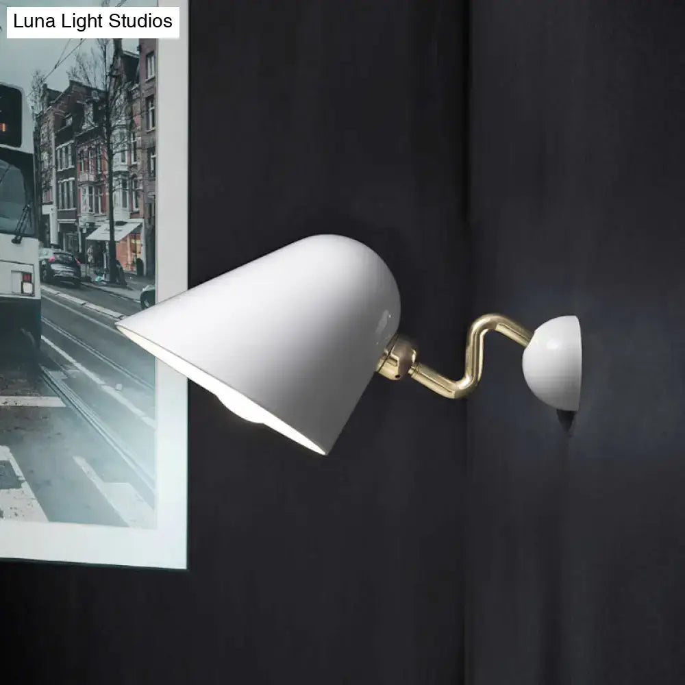 Modernist off-white and gold wall mounted sconce bedroom light