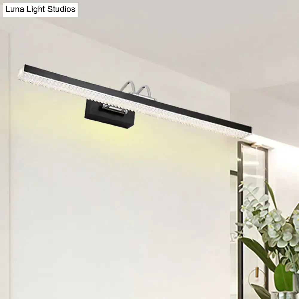 Modernist wall light with crystal led detail – bedroom vanity sconce