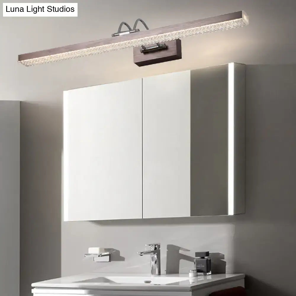 Modernist wall light with crystal led detail – bedroom vanity sconce