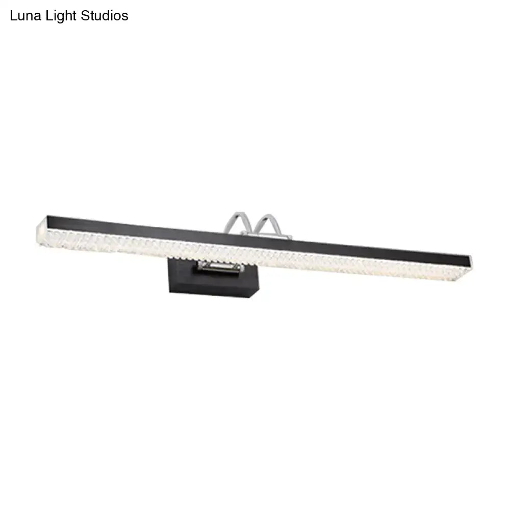 Modernist wall light with crystal led detail – bedroom vanity sconce