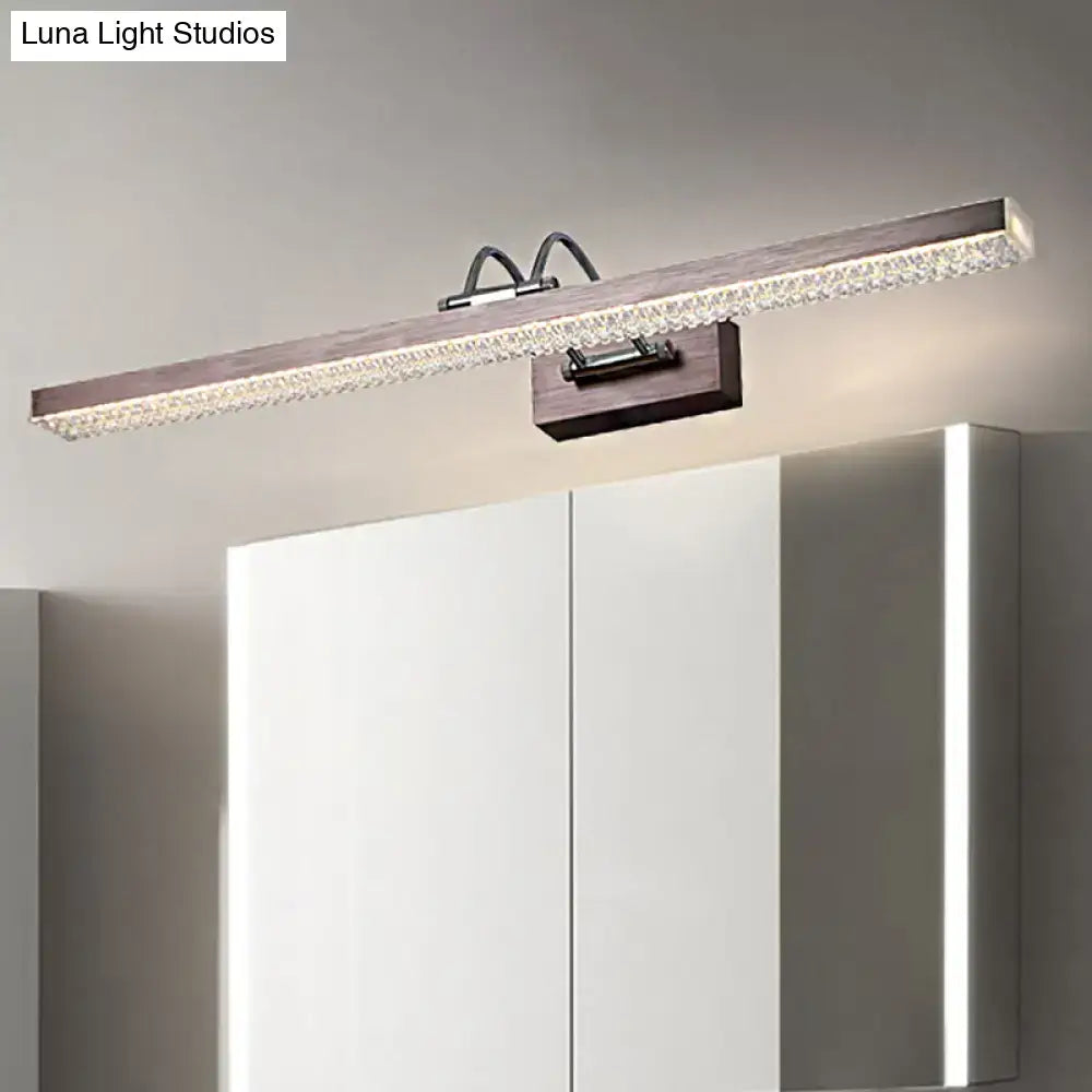 Modernist wall light with crystal led detail – bedroom vanity sconce