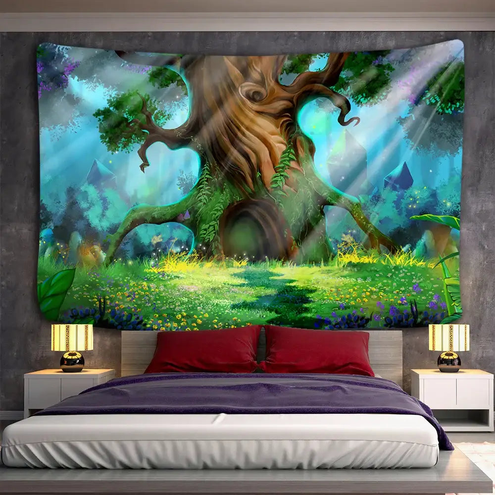 DecorBites™ 3D Print Hippie Wall Tapestry, Bohemian Home Decor Bed Sheet & Wall Hanging