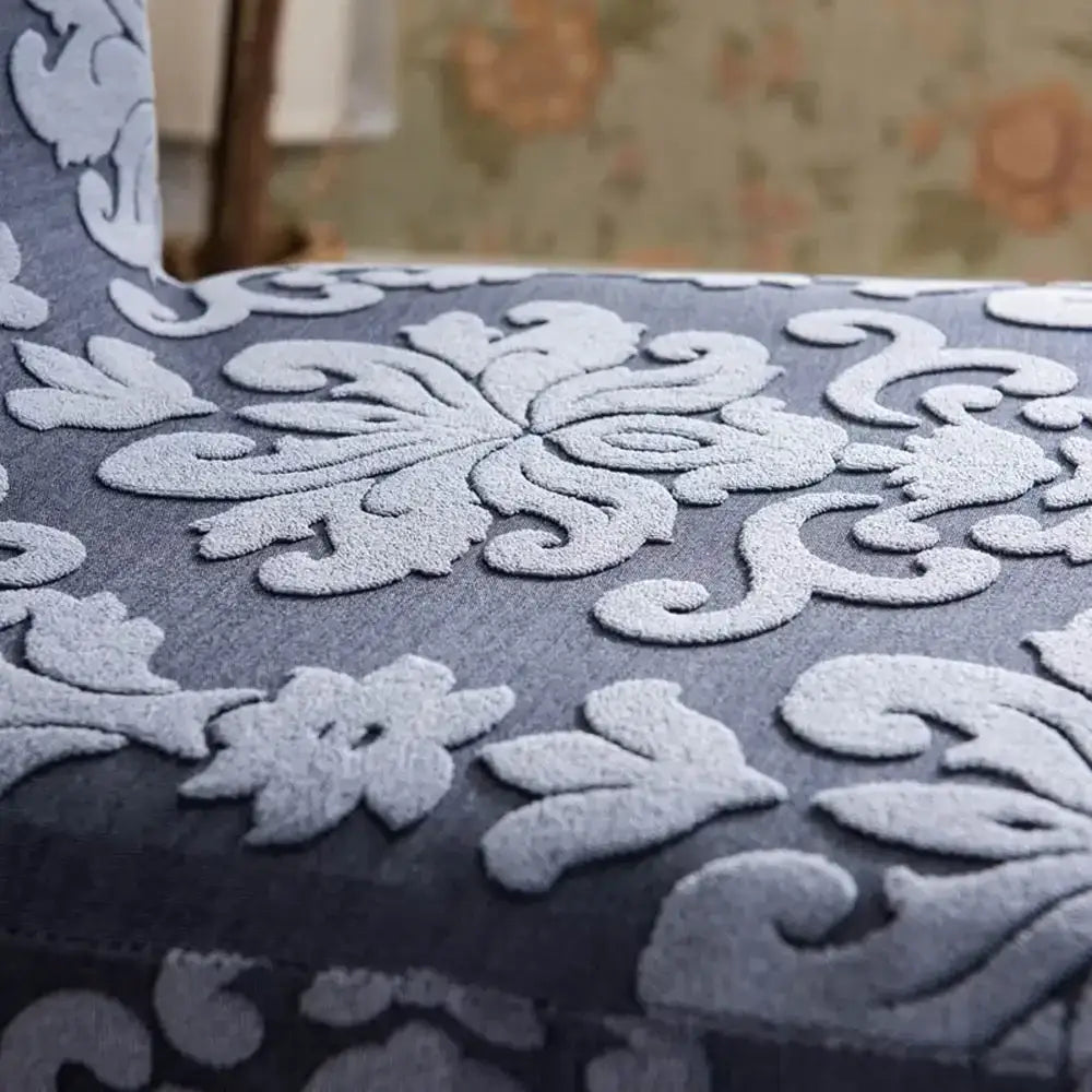 DecorBites™ 3D Embossed Print Spandex Chair Cover Slipcovers - Stretch, Elegant, Durable