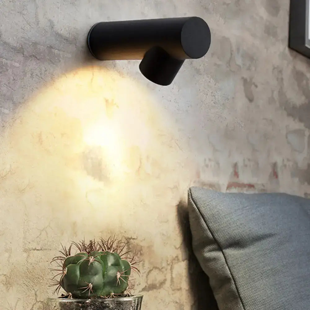 Nordic black adjustable led wall lamp – bedroom spotlight