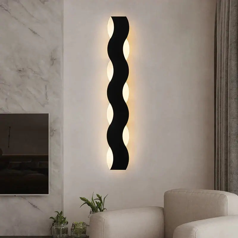 DecorBites™ LED Wave Wall Light for Indoor Corridors, Bedrooms, and Sofas