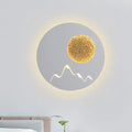 Nordic black white grey mountain wall light – bedroom fixture