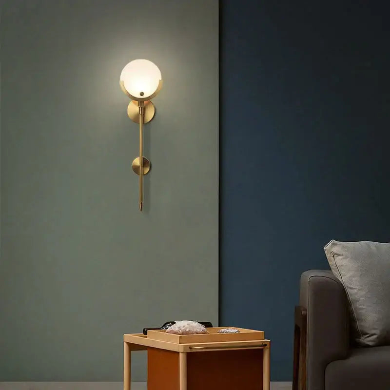 DecorBites™ Creative Marble Wall Lamp: New Nordic Minimalist Light Luxury for Living Room, Bedroom, Aisle.