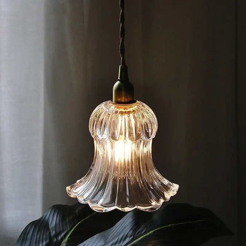 DecorBites™ Brass LED Pendant Light Fixture Clear Glass Adjustable Nordic Hanging Lamp