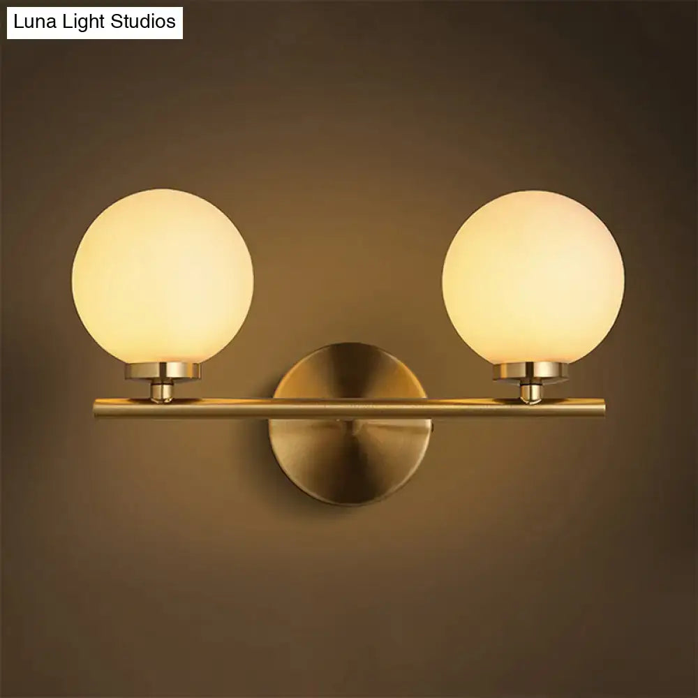 DecorBites™ Nordic Style Wall Sconce Light Gold Orb with Glass Shade - Elegant Wall Mount Lighting